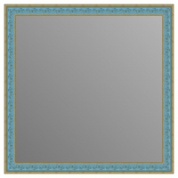 Зеркало в багетной раме J-mirror Orietta 60x60 см голубое