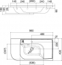 Умывальник Ravak Praktik S L/R