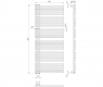 Полотенцесушитель водяной Марио Премиум Марсель 1360x560 хром