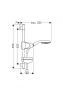 Душевой набор Hansgrohe Raindance 27883000 E100 Unica’D 65 см AIR 3 jet
