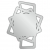 Зеркало акриловое J-mirror Reflex 060 26x20 см