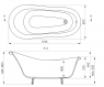 Ванна Marmite Romance 6011801221xx 174х72 см