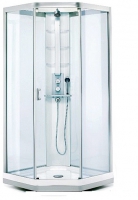 Душевая кабина IDO Showerama 9-5 100*100 профиль матово-серебристый, стекло узорчатое/тонированное