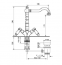 Змішувач для умивальника Emmevi Deco Ceramica СR121613