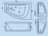 Ванна гідромасажна Triton Бэлла L/R 140х75