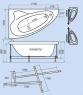 Ванна гідромасажна Triton Изабель L/R 170х100