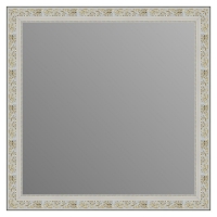 Зеркало в багетной раме J-mirror Vanda 60x60 см белое золото