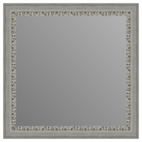 Зеркало в багетной раме J-mirror Venera 60x60 см бело-черное