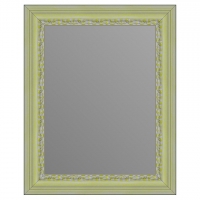Зеркало в багетной раме J-mirror Venera 50x40 см бело-желтое