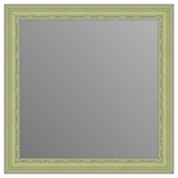Зеркало в багетной раме J-mirror Venera 60x60 см бело-желтое