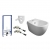 Комплект 4 в 1 биде подвесное Simas Vignoni VI19+F85 с монтажным элементом Geberit Duofix 111.520