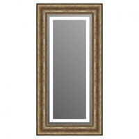 Зеркало в багетной раме J-mirror Victoria 120x60 см серебро с подсветкой