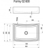 Умывальник Ravak Formy 02 600 D XJM01260000