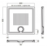 Піддон душовий Hatria LIF.RO Y1DQ 80х80 см