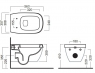 Унитаз подвесной Hatria Abito YXX6